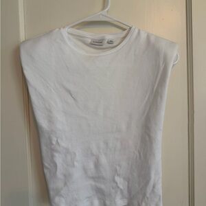 Babaton White Crew Neck Top